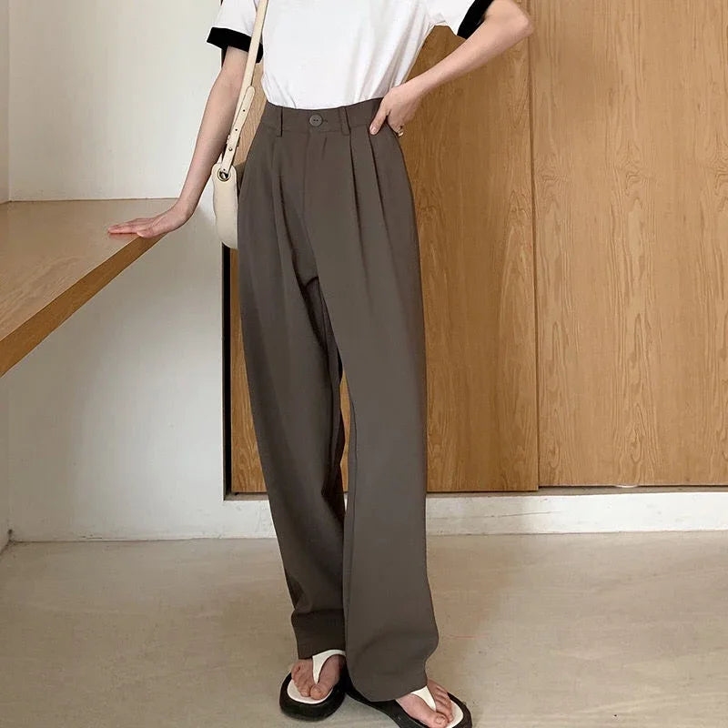 LuxeStraight Suit Pants