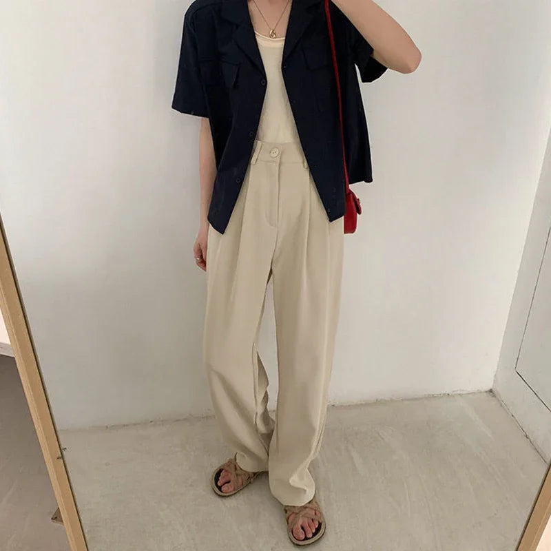 LuxeStraight Suit Pants