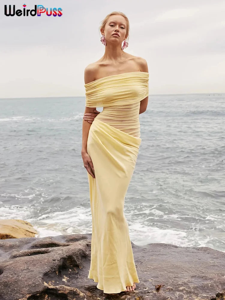 LuxeMesh Ruched Dress