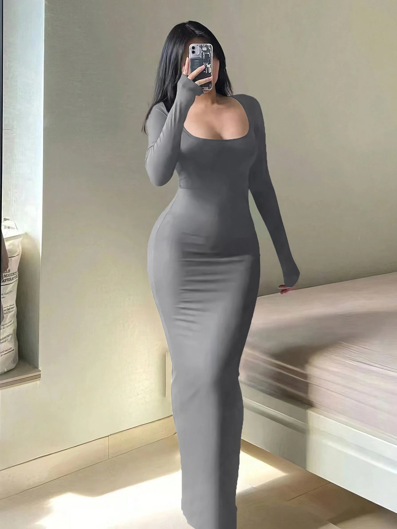 MinimalCurve Bodycon Dress