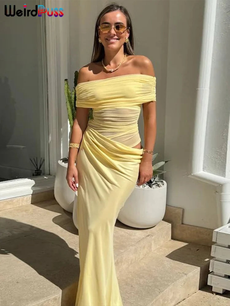 LuxeMesh Ruched Dress
