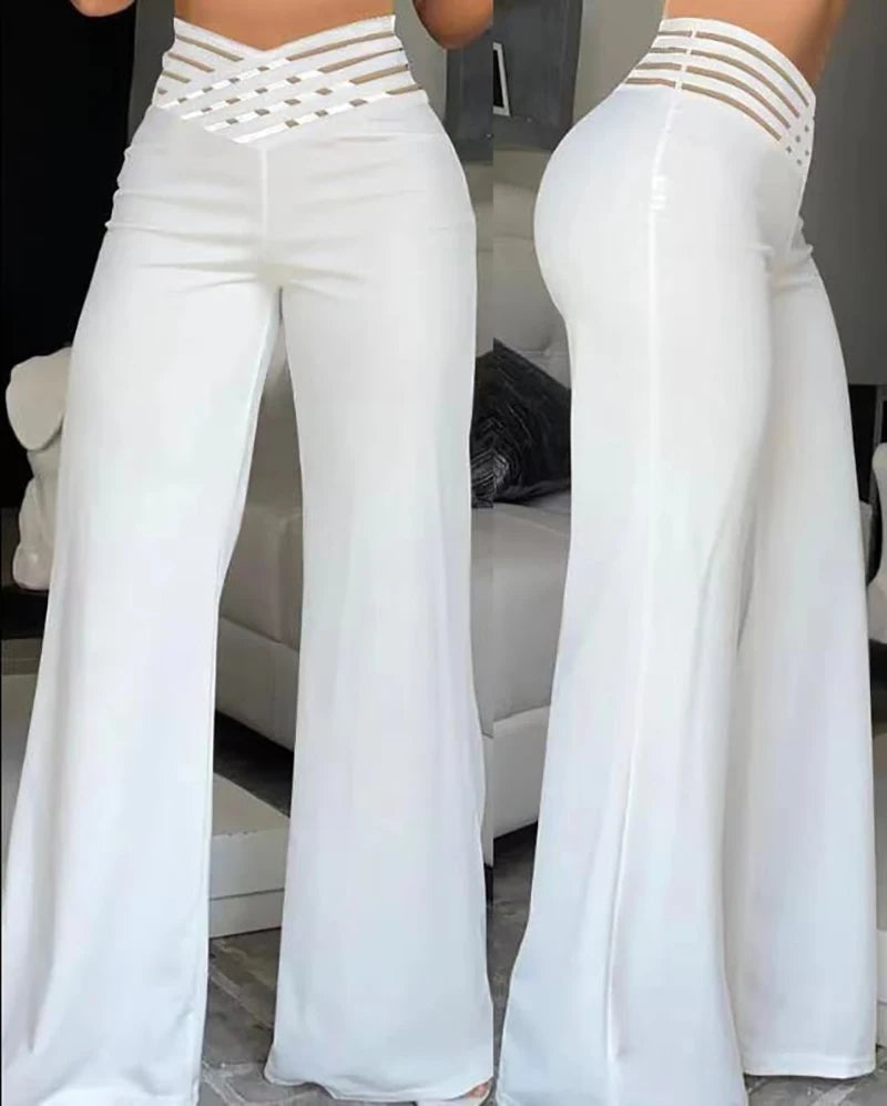 MeshFlare Wide Leg Pants