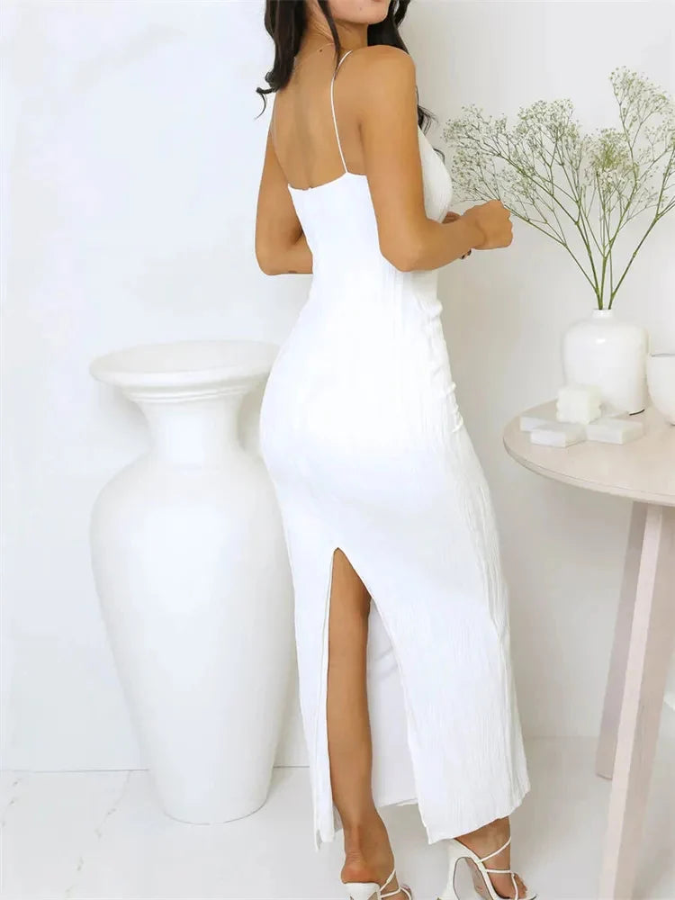 NoirRuched Bodycon Dress