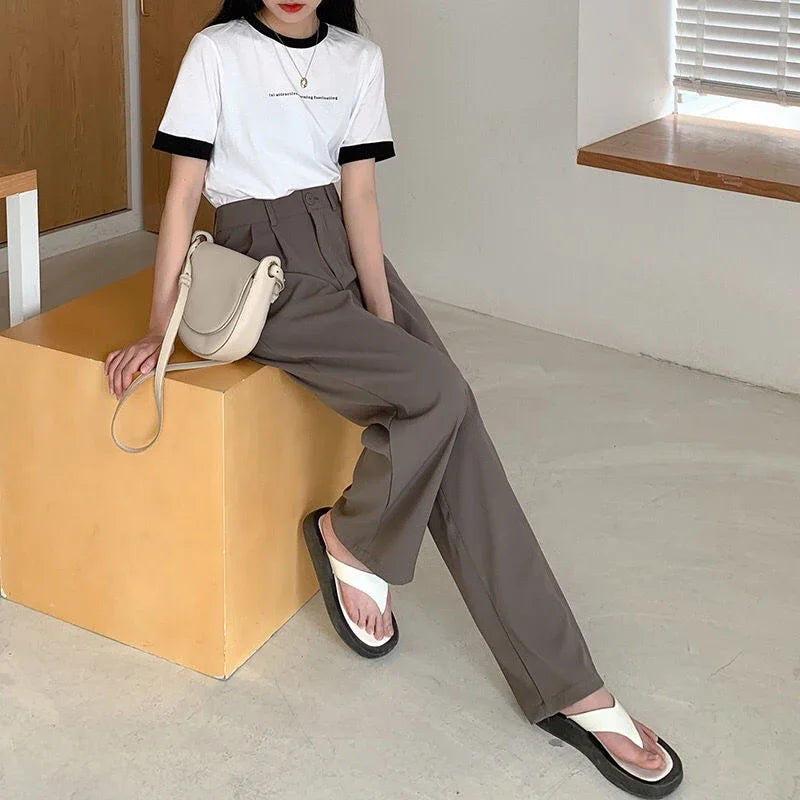 LuxeStraight Suit Pants