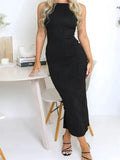 NoirRuched Bodycon Dress