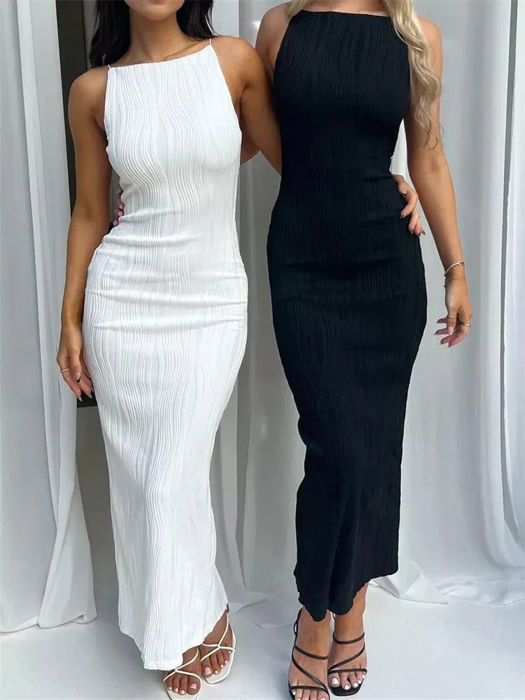 NoirRuched Bodycon Dress