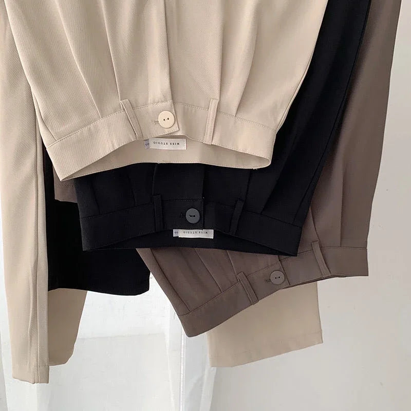 LuxeStraight Suit Pants