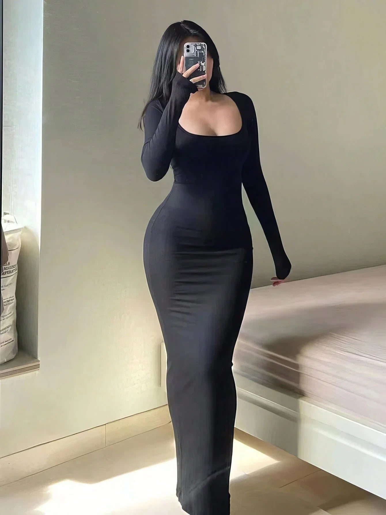 MinimalCurve Bodycon Dress