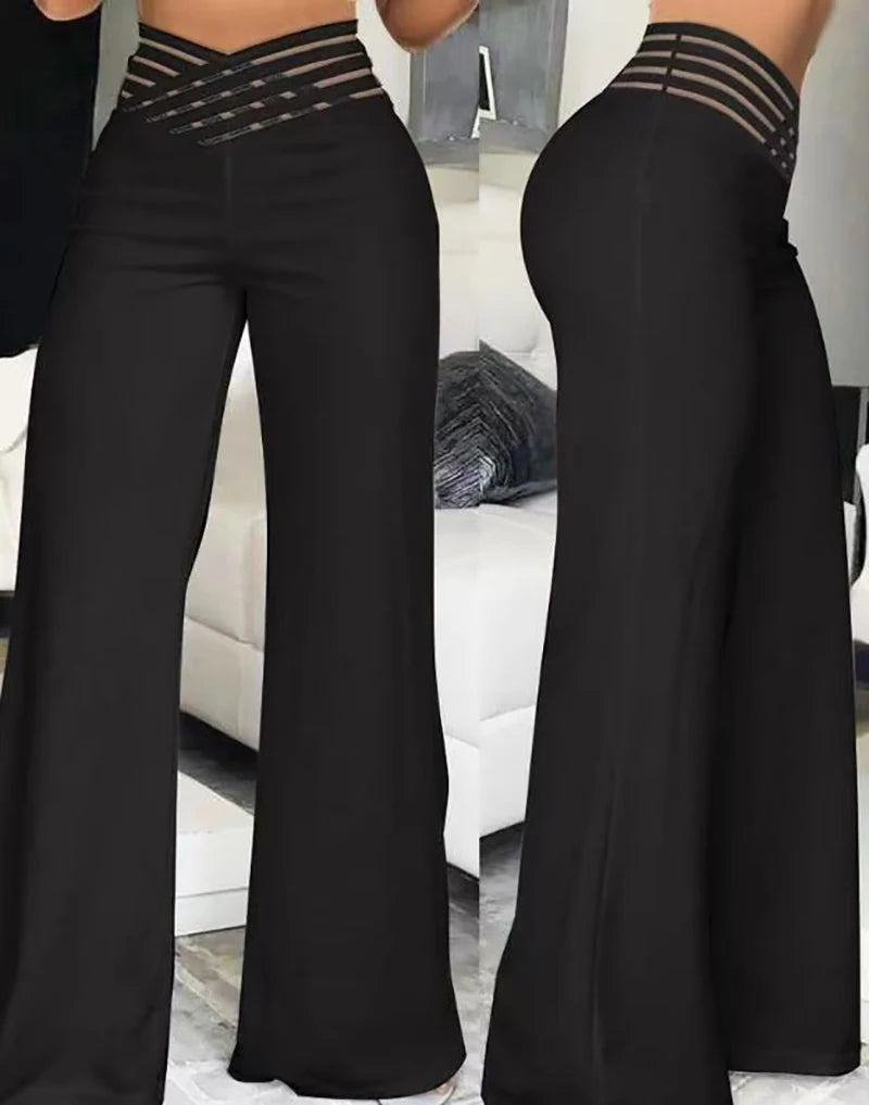 MeshFlare Wide Leg Pants
